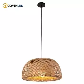 Подвесной светильник Люстра Лампа Винтажная ручная работа из дерева для чайного домика Японский стиль Деревянная гостиная Люстра Деревянные светильники