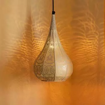 Подвесной светильник Марокканское пламя для гостиной (13,8 дюйма, Железо, Матовая отделка) |Подвесной светильник для потолочного освещения для гостиной