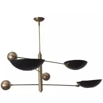 Подвесной светильник на 3 лампы Mid Century Modern Raw Brass Sputnik chandelier light Fixtur
