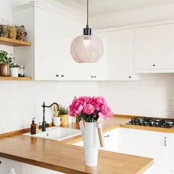 Подвесной светильник ручной работы в стиле бохо для домашнего декора коричневый