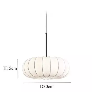 Подвесной светильник с абажуром в стиле ваби-саби для ресторана, гостиная, японский стиль, минималистский антикварный стиль, подвесной светильник No bulb