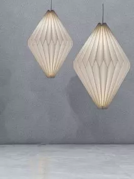 Подвесной светильник, складной абажур в скандинавском стиле, креативный декоративный светильник для гостиной