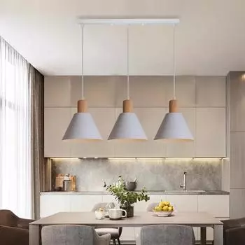 Подвесной светильник в скандинавском стиле, современный светодиодный подвесной светильник для гостиной, спальни, кухонного острова, домашнего декора, 1/3-головный светодиодный светильник, подвесной светильник Without bulb серый