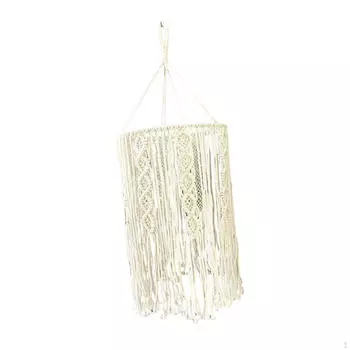 Подвесной светильник в стиле бохо, абажур для лампы макраме, простой, ручная работа, плетеный вручную абажур для