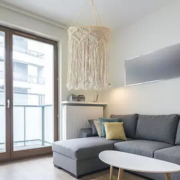 Подвесной светильник в стиле бохо, чехол для лампы в стиле макраме, абажур для вязания, декоративный потолок с кисточками