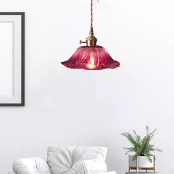 Подвесной светильник в виде цветка, небольшая люстра, стильный прочный светодиодный светильник, стеклянный подвесной светильник, transparent