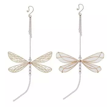 Подвесной светильник в виде ловца солнца со стрекозами, украшение для штор, создатель радуги, домашний ловец солнца