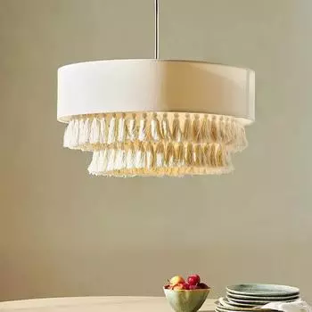 Подвесной светильник Японская ретро люстра Wabi Sabi для гостиной спальни ресторана тканевый подвесной светильник 100-220v