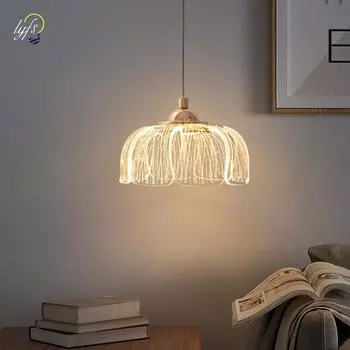 Подвесной светодиодный светильник Lustre для внутреннего освещения, для дома, гостиной, спальни, прикроватного украшения, скандинавские подвесные светильники 3 Light Colors