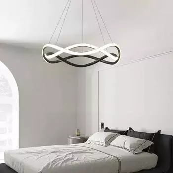 Подвесной светодиодный светильник Nordic для столовой, гостиной, спальни, ресторана, люстра, домашний декор, круглая люстра, освещение, подвесные светильники Warm White