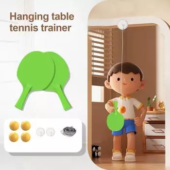 Подвесной тренажер для настольного тенниса в помещении, портативный тренажер для настольного тенниса, набор для самостоятельной тренировки, подвесной тренажер для пинг-понга, спарринг-устройство для детей и взрослых A
