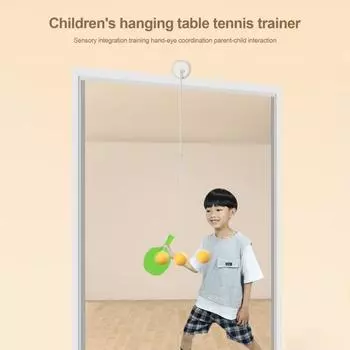 Подвесной тренажер для настольного тенниса в помещении, портативный тренажер для настольного тенниса, набор для самостоятельной тренировки, подвесной тренажер для пинг-понга, спарринг-устройство для детей и взрослых A