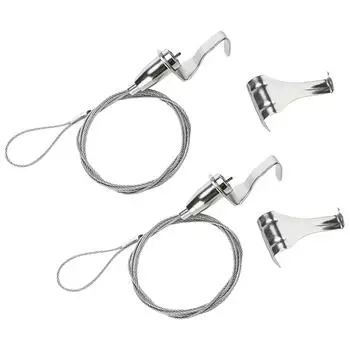 Подвесной трос для картин, крючок для вешалок, комплект крючков, система для покраски, проволока для рамы 54.00X2.90X2.60CM серебряный