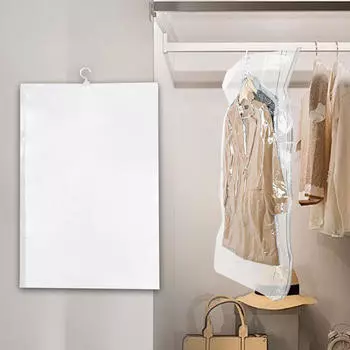 Подвесной вакуумный чехол для костюма с 5 кольцами и вращающимися крючками для мужчин, чехол для костюмов, пальто, одежды