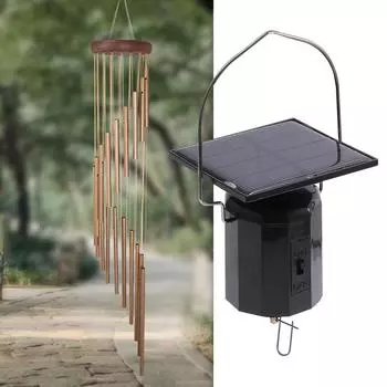 Подвесной вращающийся двигатель Солнечный двигатель с крюком Экологичное украшение в виде колокольчиков Подвесной вращающийся двигатель Уличный декор