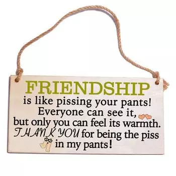 Подвесной знак, изысканный вдохновляющий Дружба, мастерство изготовления, широкое применение, декор из деревянной доски для подарка 1