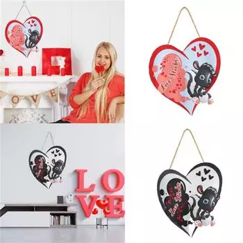 Подвесной знак на дверь, подвеска на День святого Валентина, настенная подвеска на дверь, украшения для домашней вечеринки, украшения для стен, окон, дверей, украшения