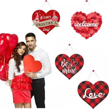 Подвесной знак на дверь, подвеска на День святого Валентина, настенная подвеска на дверь, украшения для домашней вечеринки, украшения для стен, окон, дверей, украшения