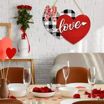 Подвесной знак на дверь с Днем Святого Валентина, подвеска на стену, подвеска на дверь, украшения для вечеринки, украшения для стен, двери One Size
