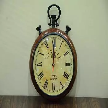 Подвесные часы из дерева и латуни ручной работы для дома, офиса, 30,48 см