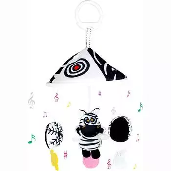 Подвесные детские игрушки. Высококонтрастные узоры для распознавания, визуальное развитие, погремушки и прорезыватель, подходят для подвешивания на детскую кроватку и автомобиль. 35x18cm