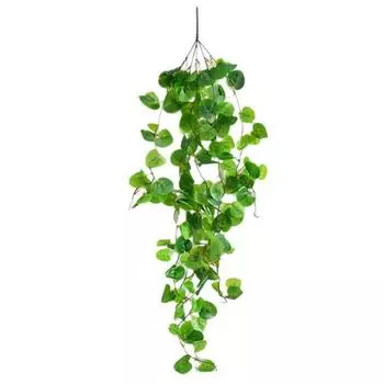 Подвесные искусственные зеленые растения Устойчивые к УФ-лучам Реалистичные Поддельные Листья Лиана Плющ Свадебная Вечеринка В помещении На открытом воздухе Сад Настенный Подвесной Искусственный Зеленый Декор