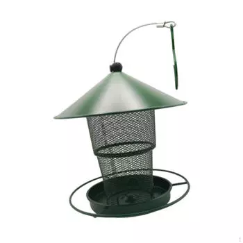 Подвесные кормушки для птиц для наружных пищевых контейнеров, практичная железная станция для кормления в саду
