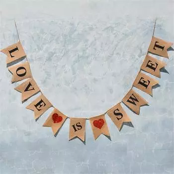 Подвесные льняные буквы, флаги, баннеры, гирлянды для свадебной вечеринки, украшения для девичника