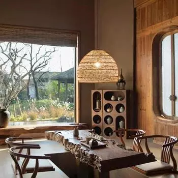 Подвесные лампы из ротанга Cloche в винтажном стиле, ручная работа, светильник из ротанга, домашний декор, гостиная, кафе, кухонный остров, подвесные лампы NO Bulb