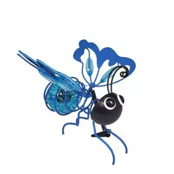 Подвесные летающие светящиеся имитационные украшения в виде насекомых. Интересные украшения для сада One Size синий
