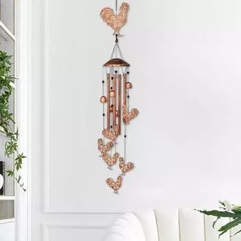 Подвесные металлические колокольчики в виде цыпленка в виде петуха для украшения двора и сада A