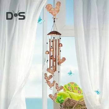 Подвесные металлические колокольчики в виде цыпленка в виде петуха, украшение для переднего двора в саду на новоселье, подарки на день рождения A