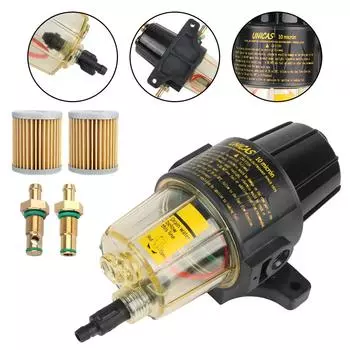 Подвесные моторы Топливный бак Топливный фильтр UF-10K Яхта Лодка Дизельный бензиновый двигатель с 2 шт. Дополнительным фильтром Масло- и водоотделитель