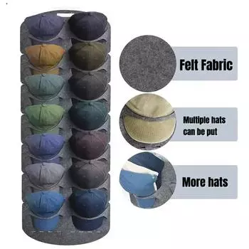 Подвесные органайзеры для шляп для спальни, шкафа, экономия места, настенная дверь, задняя войлочная полка для хранения бейсболок, фетровые держатели для хранения