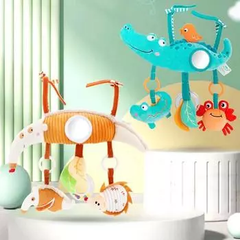 Подвесные подвески в форме животных для детской коляски, искажающее зеркало, детский комфортный колокольчик для кровати, дорожный звонок Anteaters