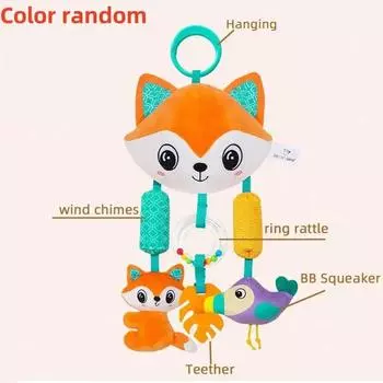 Подвесные погремушки для кроватки, детские игрушки, мультяшная спиральная подвесная игрушка с звенящим колокольчиком, игрушки для коляски и автомобиля для младенца, новорожденного