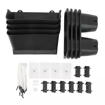 Подвесные ящики для растений Настенные кашпо для помещений Наружные вертикальные кашпо для сада Балкона Двора Дома темно-зеленого