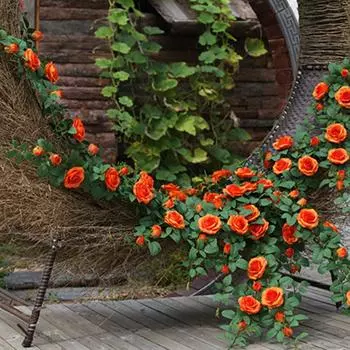 Подвесные растения Искусственные цветы Подвесные цветы Искусственные подвесные растения 1,5 м Искусственная роза Лоза для дома Комнаты Сада Свадьбы Внутреннего Уличного Декора белый