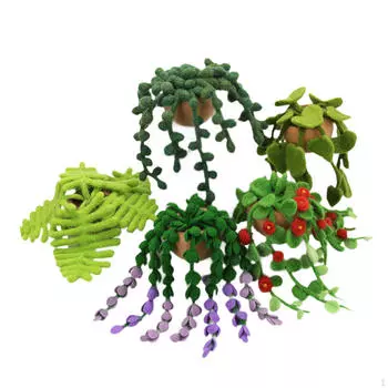 Подвесные растения Набор для валяния из игольчатой войлока своими руками Набор для валяния из растительной шерсти Эстетическая подвеска