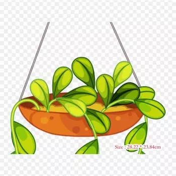 Подвесные растения, растения, термотрансферная печать, виниловые нашивки, наклейки для одежды, аппликации «сделай сам», моющиеся нашивки