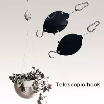 Подвесные растения Выдвижные вешалки для растений с регулируемым шкивом садовый крючок для патио 2pcs