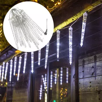 Подвесные рождественские огни в виде сосулек для сада во дворе