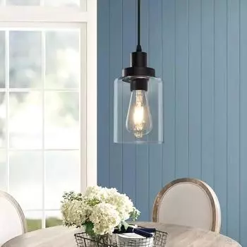 Подвесные светильники из стекла в стиле лофт, светодиодные скандинавские подвесные светильники для столовой, спальни, бара, декора, подвесные светильники Without bulb