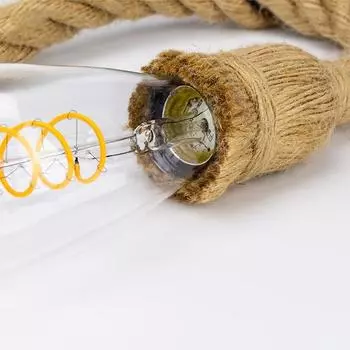 Подвесные светильники MARPOU для чердака, пеньковая веревка, промышленный декор, E27, внутреннее освещение для гостиной в мансарде, AC85V-265V, держатель лампы, подвесной