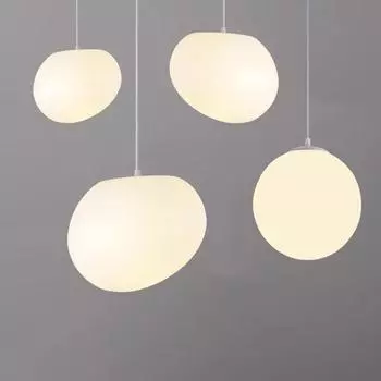 Подвесные светильники Nordic Pebble LED дизайн гостиная столовая Персональный стеклянный подвесной светильник торговый центр спальня кафе освещение Without bulb
