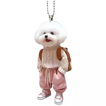 Подвесные украшения для автомобиля Акриловый креативный рюкзак в виде щенка (Стиль 1)