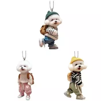 Подвесные украшения для автомобиля Акриловый креативный рюкзак в виде щенка (Стиль 1)