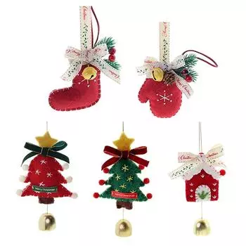 Подвесные украшения для рождественской елки, колокольчики, подарочные украшения, автомобильные аксессуары, праздничный декор, маленькие подвесные подвески, идеально подходящие для праздника A