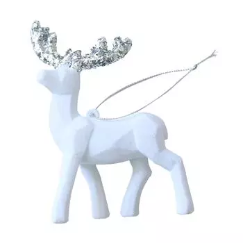 Подвесные украшения для рождественской елки, Рождественский олень, подвесное украшение, сверкающий розовый плюшевый олень