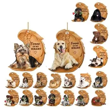 Подвесные украшения для собак 2D Подвеска для собак в машину Брелки для собак Брелок для собак в машину style E